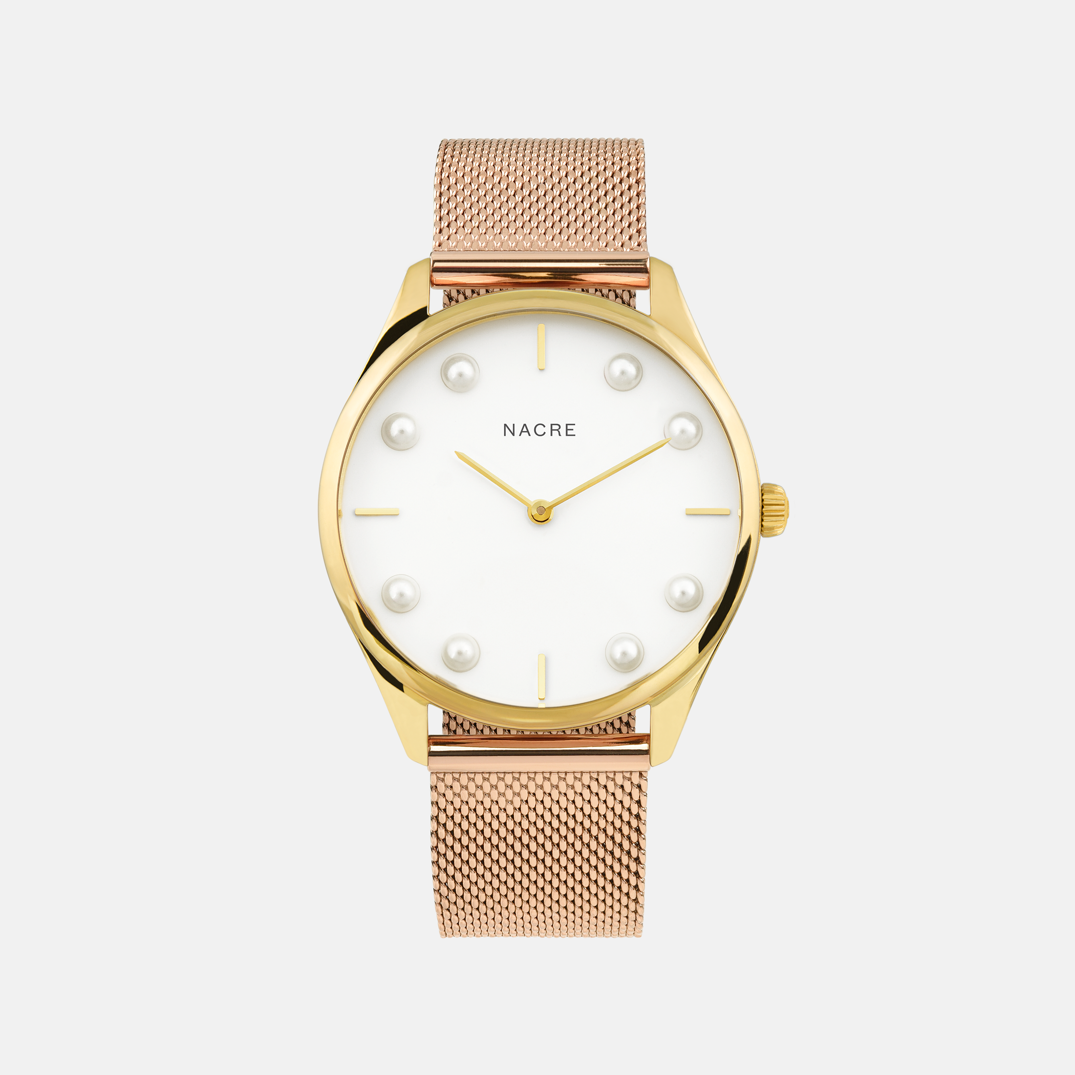 Lune 8 - Gold and White - Natural Leather